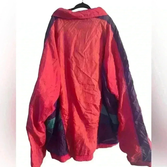 Dreimar Windbreaker jacket pink purple blue size small vintage 80s 90s used - Picture 2 of 5